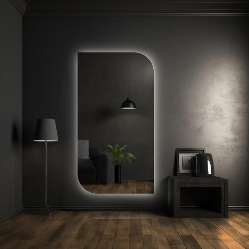 Spiegel mit unregelmäßiger Form und Beleuchtung - TRÄNE LED 2