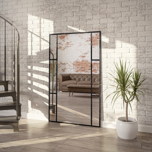 Spiegel in Loftoptik mit Sprossenleisten - BARBARA -...