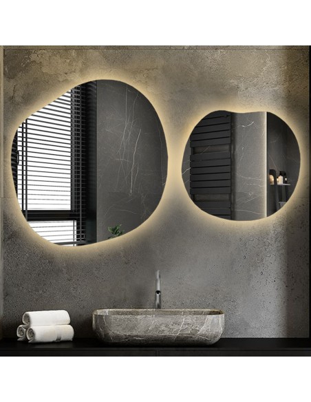 Set aus organischen Spiegeln mit Beleuchtung - SODALIT LED