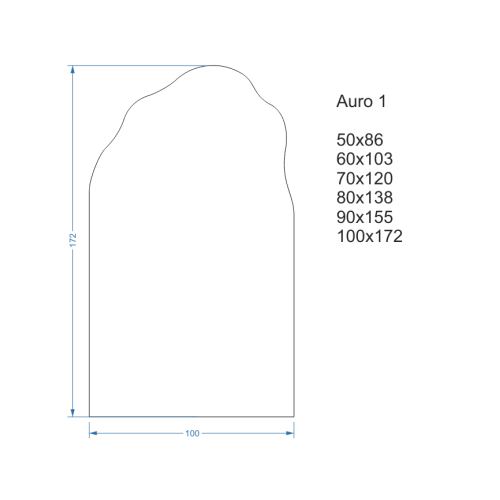 Halbovales Spiegel mit organischer Form in einem... 2