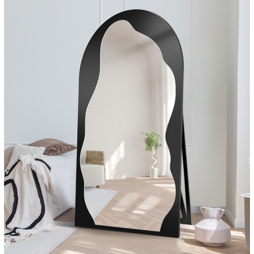 Organisches Standspiegel in Halboval mit MDF-Rahmen -... 2