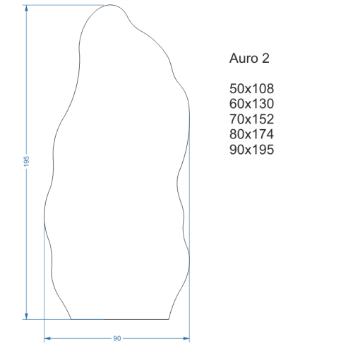 Unregelmäßiger Spiegel in goldglänzendem Rahmen - AURO II... 2
