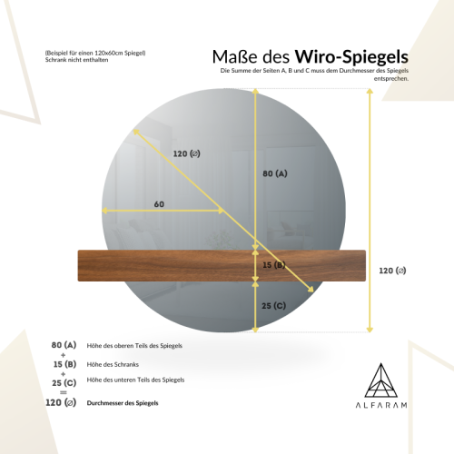 Badezimmerspiegel rund zweiteilig - WIRO 2