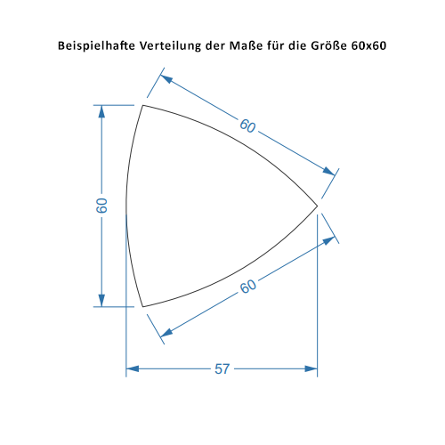 Dreieckiger Spiegel im MDF-Rahmen - KARO IM RAHMEN 2