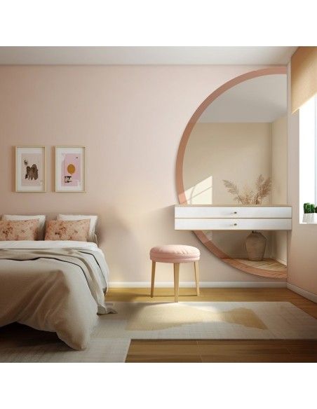 Zweiteiliges Schminktisch-Spiegel in einem verspiegelten Rahmen – DOPPIO SHINE