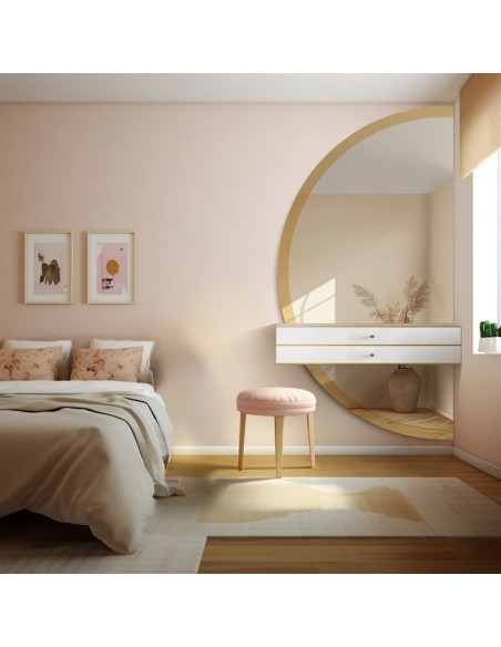 Zweiteiliges Schminktisch-Spiegel in einem verspiegelten Rahmen – DOPPIO SHINE