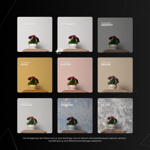 Unregelmäßiger Spiegel auf graphitfarbener Scheibe – SMOKY 2