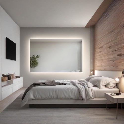 Rechteckiger Badezimmerspiegel mit Hintergrundbeleuchtung... 2