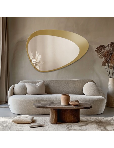 Spiegel in organischer Form zweifarbige Spiegeltafel - KALCYT