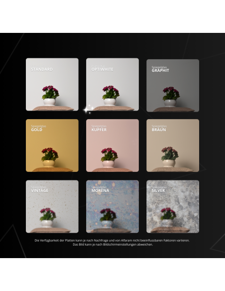 Spiegel in organischer Form zweifarbige Spiegeltafel - KALCYT