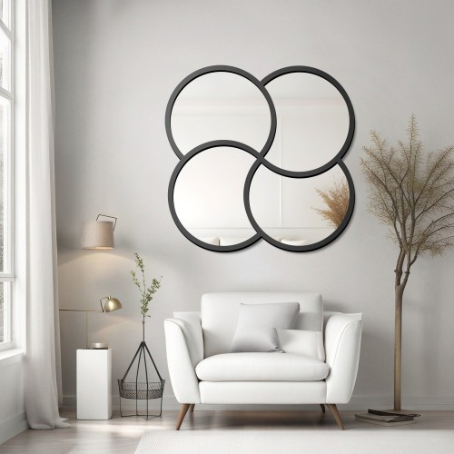 Dekospiegel mit schwarzem MDF-Rahmen - MIRO - Rahmenfarbe...