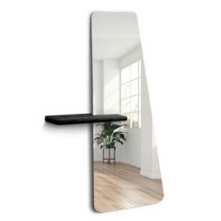 Moderner unregelmäßiger Standspiegel mit Ablage - MATEO SHELF