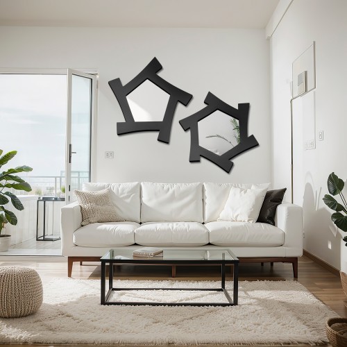 Set von Dekospiegeln mit MDF-Rahmen - SENS - Rahmenfarbe...