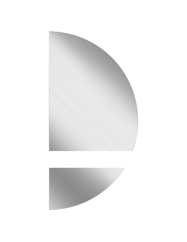 Spiegel zweiteiliger Halbkreis - DOPPIO