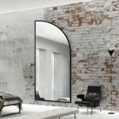 Spiegel mit MDF-Rahmen schwarz matt - GREGOR -...