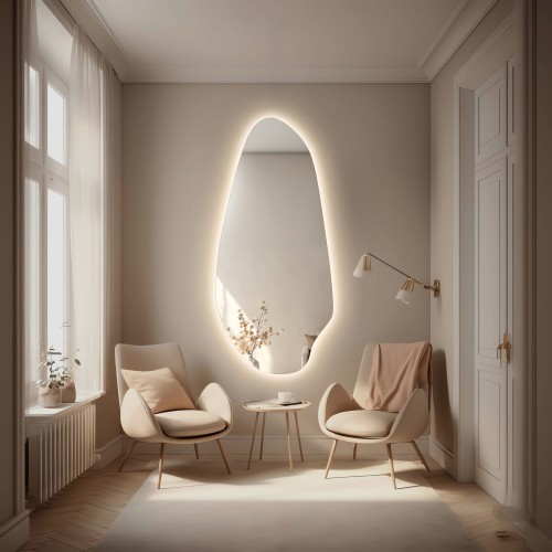 Das beleuchtete organische Spiegel für den Schminktisch -... 2