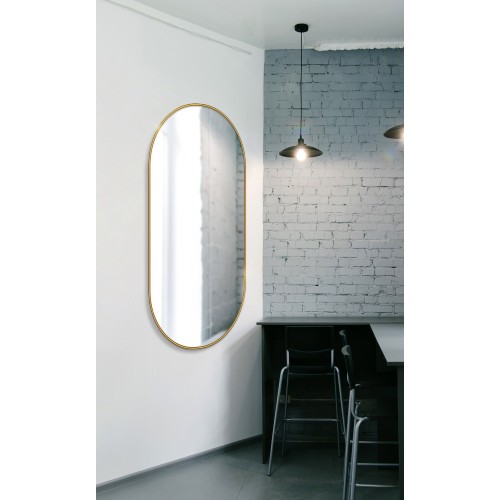 Ovaler Spiegel Rahmen in Gold MDF SLIM - OLI -... 2