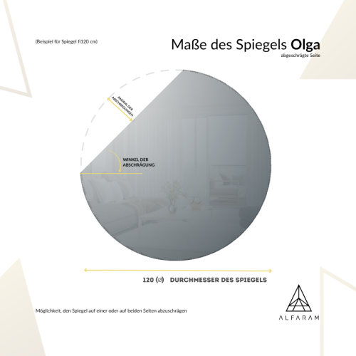 Runder Spiegel für das Dachgeschoss mit abgeschrägten... 2
