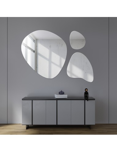 Set von drei Spiegeln in unregelmäßiger Form -...