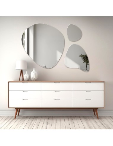 Set von drei Spiegeln in unregelmäßiger Form -...