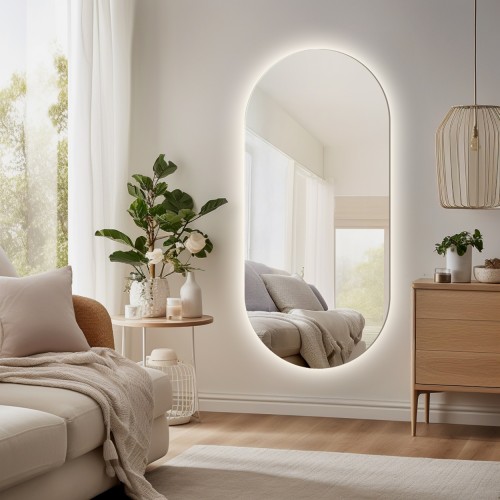 Ovaler Spiegel mit Hintergrundbeleuchtung - NIKO LED