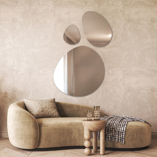 Set von drei dekorativen Spiegeln in organischer Form -... 2