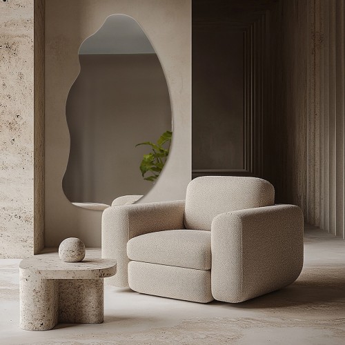 Dekorativer Spiegel in organischer Form - TOPAZ