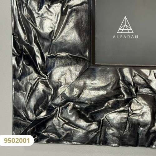 Spiegel in breitem silbernem Holzrahmen – 9502001 2