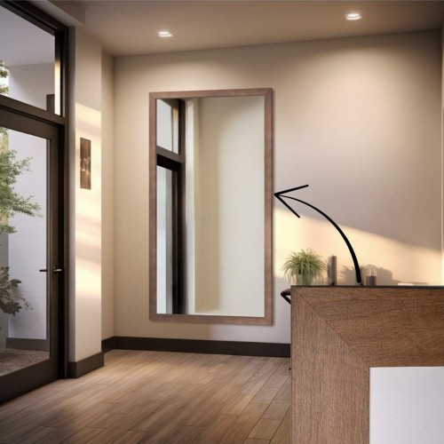 Spiegel mit braunem Holzrahmen – 4505001