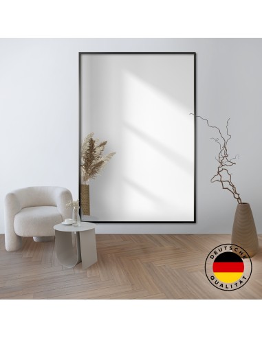 Rechteckiger Spiegel, Rahmen minimalistisch, schwarz - 1201 - Rahmenfarbe nach Wahl
