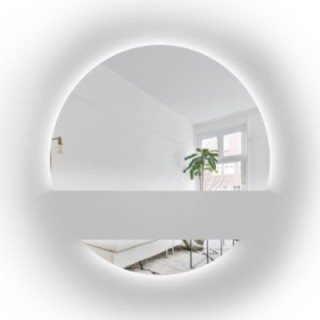 Rundspiegel für Badezimmer mit Hintergrundbeleuchtung zweiteilig WIRO LED
