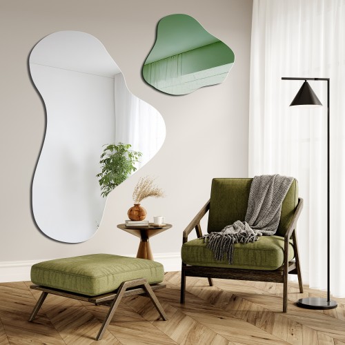 Unregelmäßiger grüner Spiegel – LEAFY GREEN