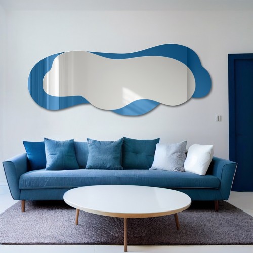 Unregelmäßiger blauer Spiegel – SKYLINE BLUE