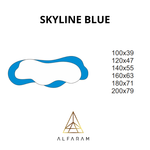 Unregelmäßiger blauer Spiegel – SKYLINE BLUE 2