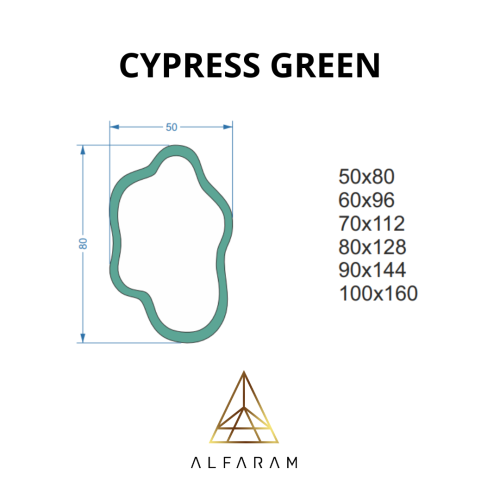 Unregelmäßiger grüner Spiegel – CYPRESS GREEN 2