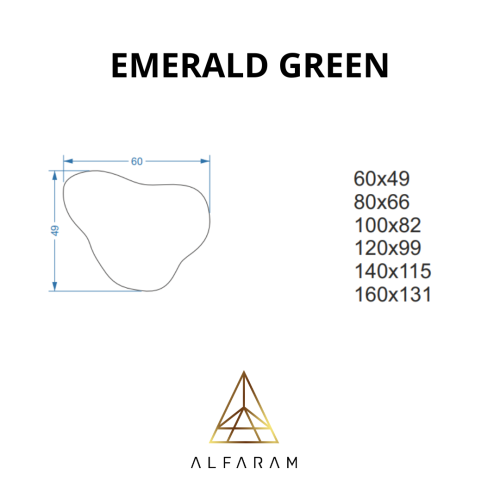 Unregelmäßiger grüner Spiegel – EMERALD GREEN 2