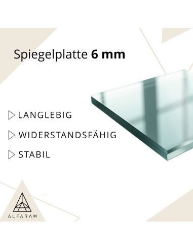 Moderner großer Spiegel in einem Holzrahmen mit...