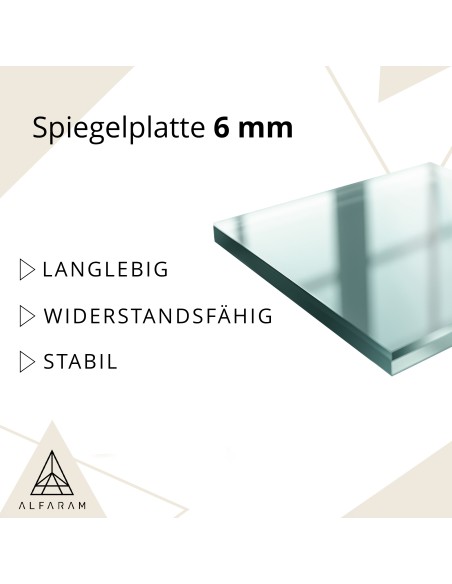 Moderner großer Spiegel in einem Holzrahmen mit Ausschnitt für ein Schränkchen 1503