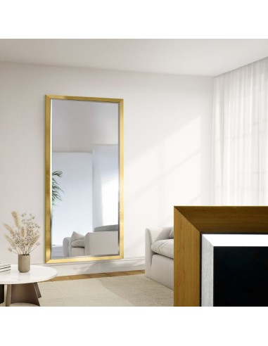 Spiegel mit elegantem Holzrahmen in Gold und...