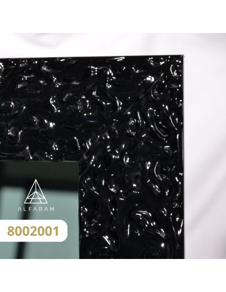 Spiegel in Glamouroptik mit prächtigem Rahmen hochglänzend schwarz - 8002001