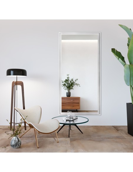 Spiegel in Glamouroptik mit prächtigem weißem Rahmen - 6004004