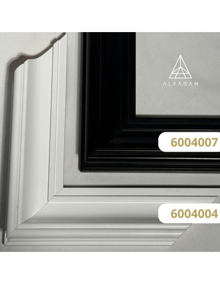 Spiegel in Glamouroptik mit prächtigem weißem Rahmen - 6004004