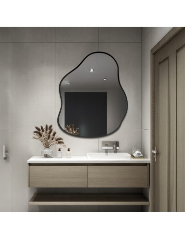 Spiegel in organischer Form mit Rahmen - STONE...