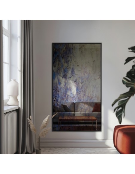 Dekorativer Spiegel mit Rahmen, Spiegeltafel in Antikoptik - 1503 GEALTERTE SPIEGELTAFEL- Rahmenfarbe nach Wahl