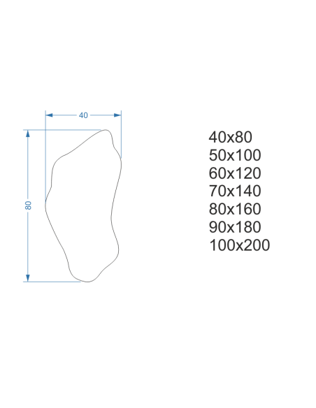 Unregelmäßig geformter Spiegel mit Beleuchtung – PIENA LED