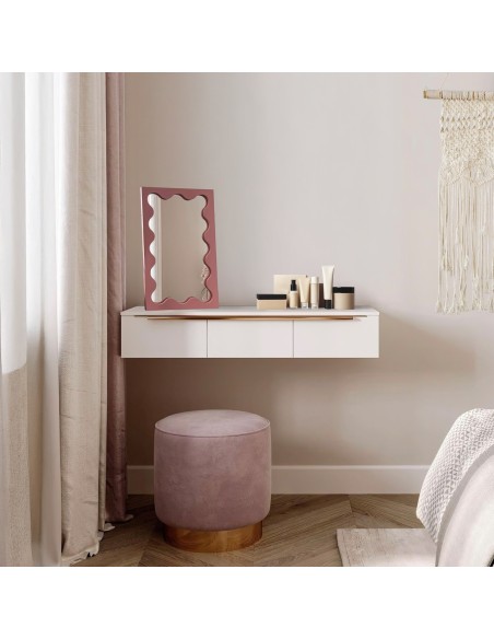 Kosmetikspiegel in rosa MDF-Rahmen – BLOBS PRISM PETITE