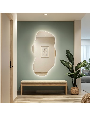 Spiegel in organischer Form mit Beleuchtung –...