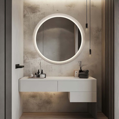 Runder Spiegel auf ornamentiertem Glas Visiosun Classic... 2