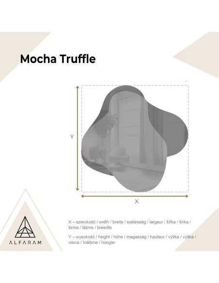 Unregelmäßiger Spiegel auf einer braunen Spiegeltafel – MOCHA TRUFFLE