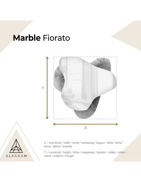 Unregelmäßiger Spiegel auf rosafarbenem Marmor – MARBLE FIORATO
